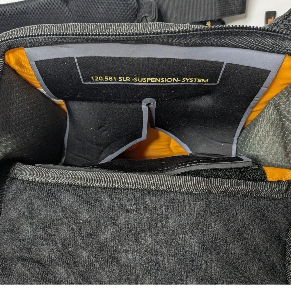 Case Logic 120.581 DSLR Camera Sling Bag SLR Suspension Black Orange EUC